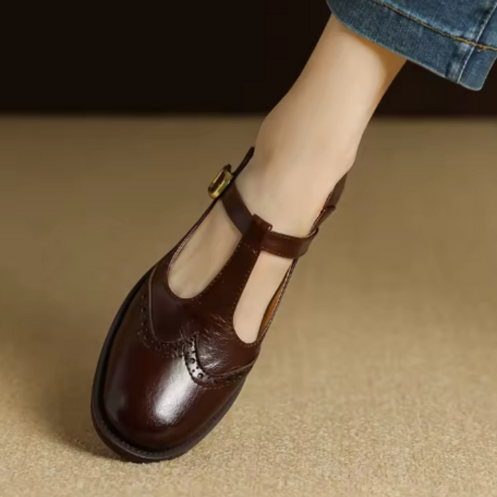 Mary Jane CL-0681, chaussures femme confortables et stylées, talon bloc et bride ajustable.