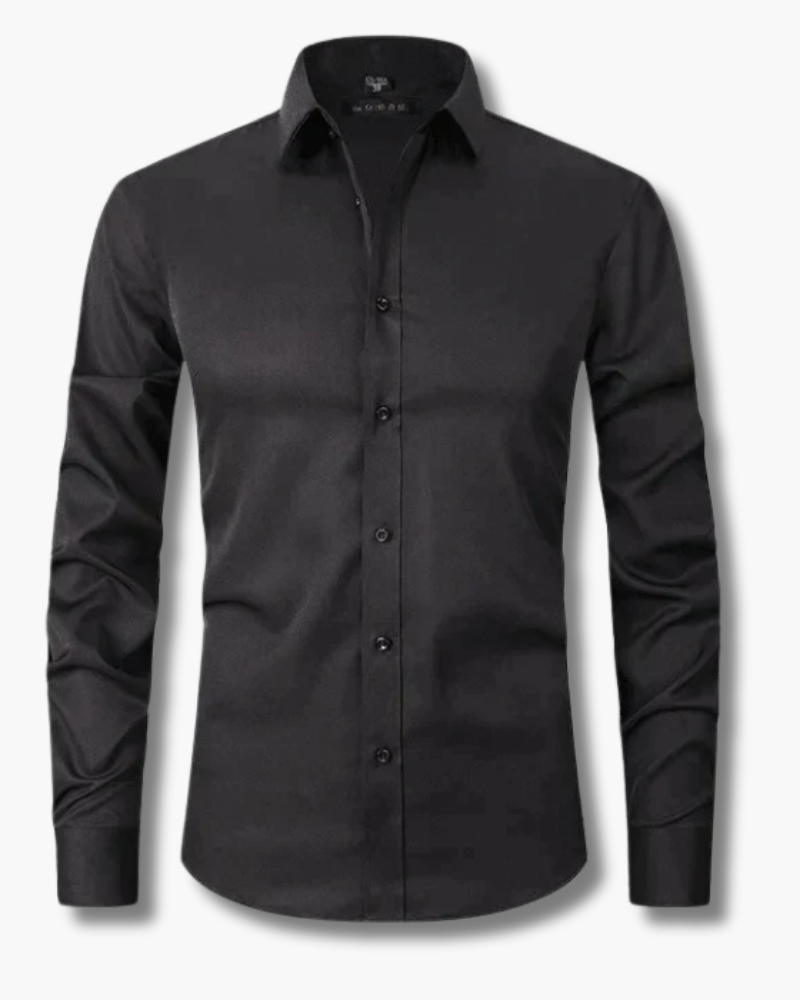Chemise homme ajustée pour le bureau, confortable et chic. Manches longues, coupe moderne pour un look professionnel.