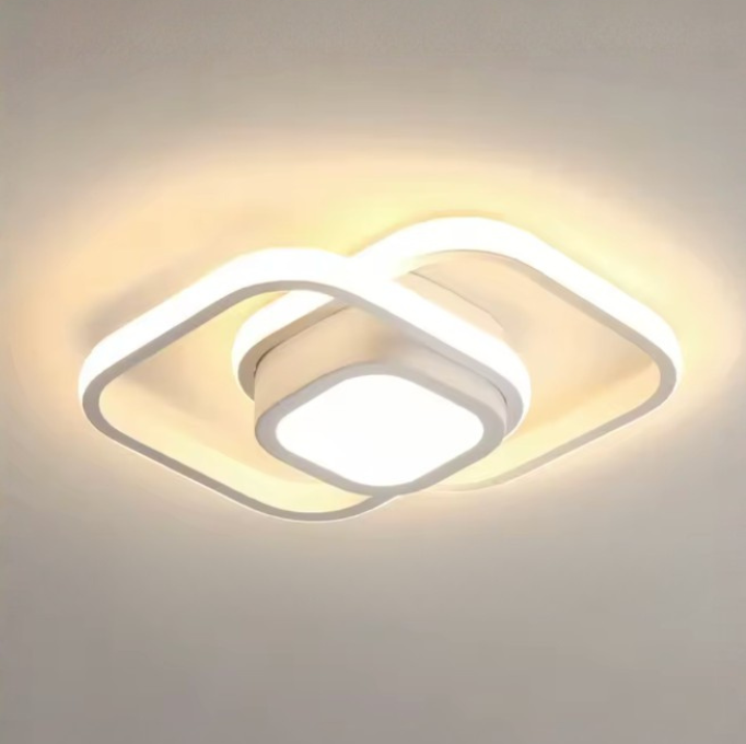 Éclairage de plafond LED, anneaux design, luminaire contemporain pour une ambiance unique.