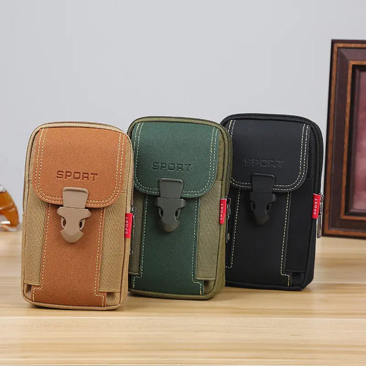 Sacoche de ceinture FlexiPouch pour homme, accès facile et sécurité accrue en voyage.