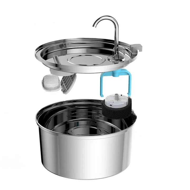 Fontaine d'hydratation automatique 3,2L pour animaux domestiques, réduit la fréquence de remplissage pour maîtres occupés.