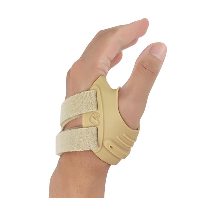 Attelle ergonomique pour pouce arthrosique, soulagement quotidien des douleurs articulaires et soutien confortable de la main.