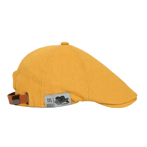 Élégant béret ajustable pour homme en coton, accessoire parfait printemps/été.