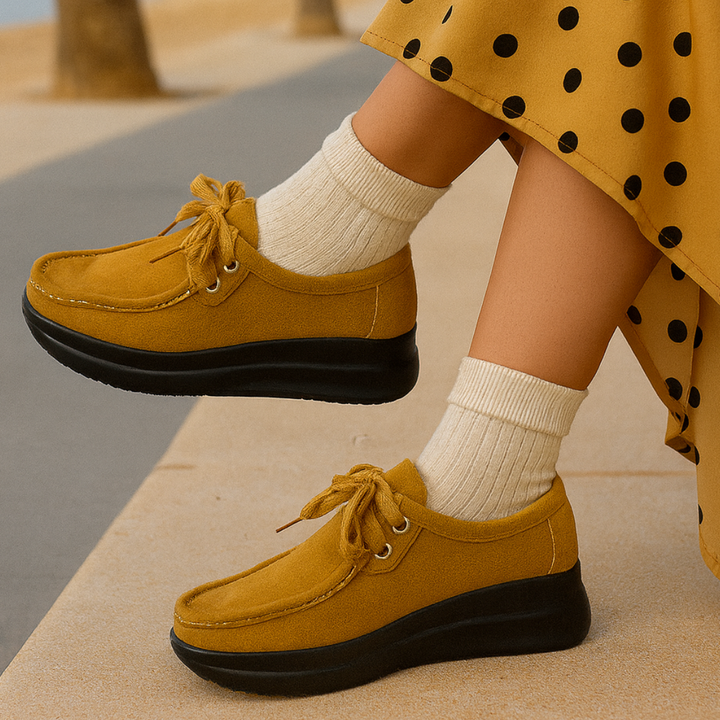 Chaussures d'hiver femme avec intérieur chaud, semelle anatomique et design moderne.