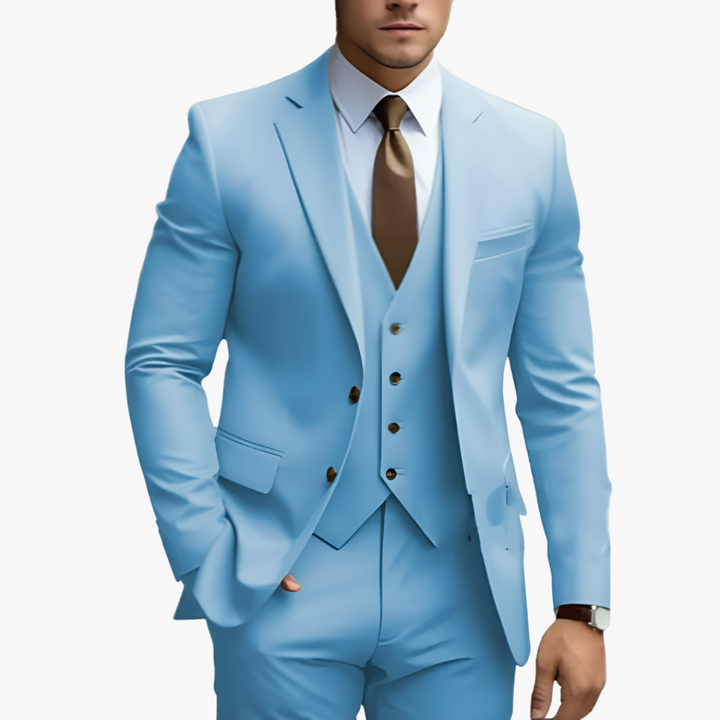 Complet homme formel, idéal pour cérémonie ou événement spécial. Style chic et moderne.