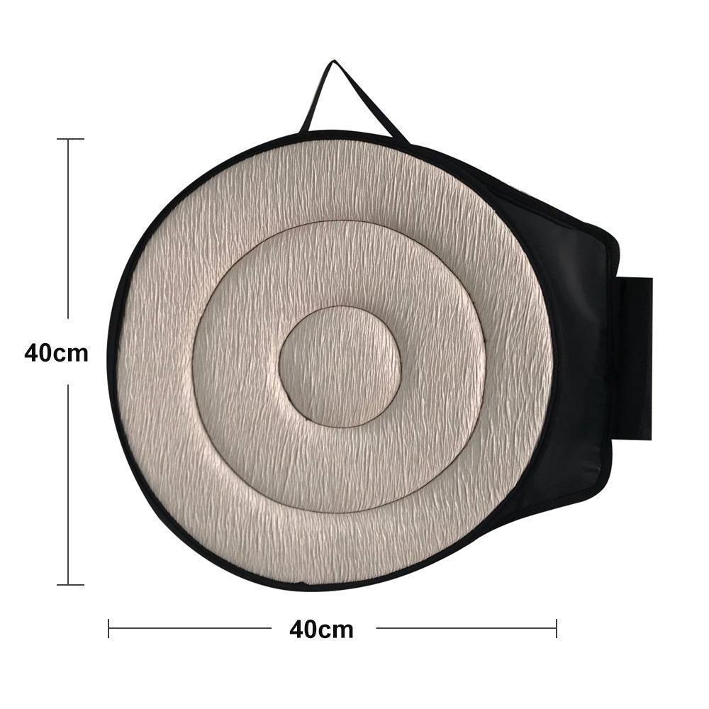 Coussin rotatif 360° pour siège voiture. Facilite entrée/sortie, confort ergonomique pour longs trajets.