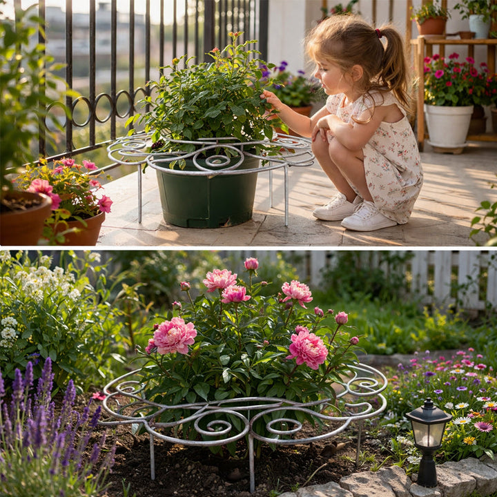 Support de plantes discret et efficace pour fleurs et potager, aide à cultiver des végétaux droits.
