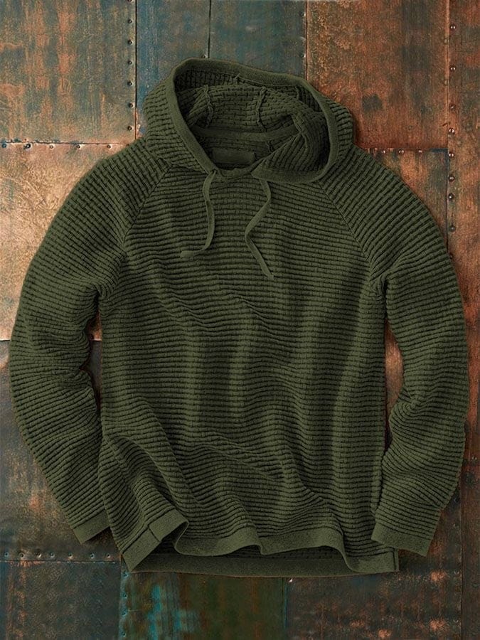 Pull tricoté à capuche homme Sawyer, vêtement décontracté et stylé pour la mode quotidienne, confort assuré.