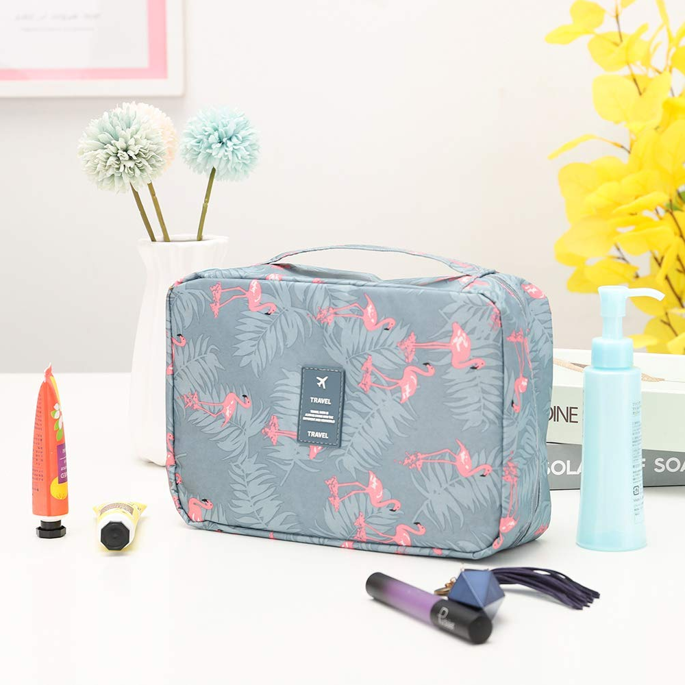 Organisateur de cosmétiques de voyage, imperméable et pratique, motif léopard.
