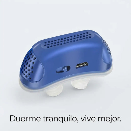 Blau - Micro CPAP Schlaf-Apnoe-Gerät mit USB-Ladefunktion - Kompakt, tragbar und flüsterstil für eine bessere Nachtruhe