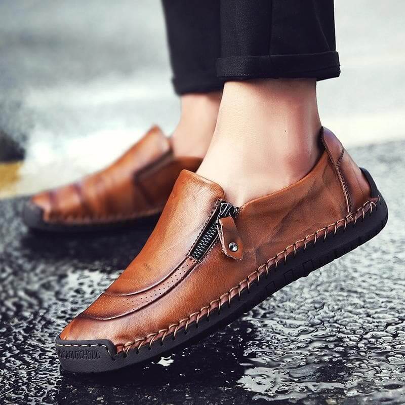 Herr Loafers: Läder, Slip-on, Bekväm