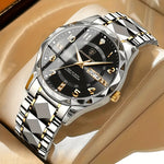 Bracelet en or inter avec cadran noir