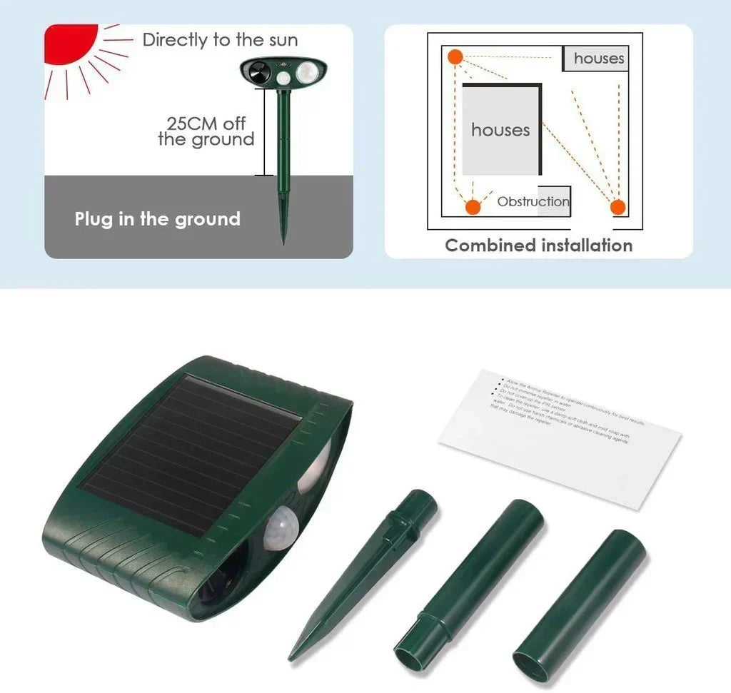 Gardez votre potager à l'abri des cerfs avec ce puissant répulseur solaire.