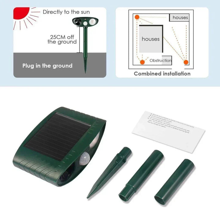 Gardez votre potager à l'abri des cerfs avec ce puissant répulseur solaire.