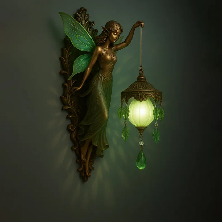 Applique murale fée LED, lumière d'ambiance artisanale pour décoration murale fantaisie.