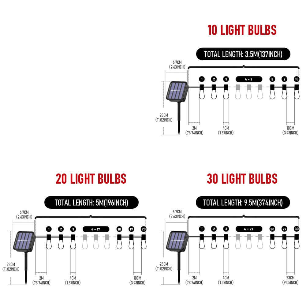 Solcells-LED-Utomhuslampor: Ljusstark & Miljövänlig Belysning