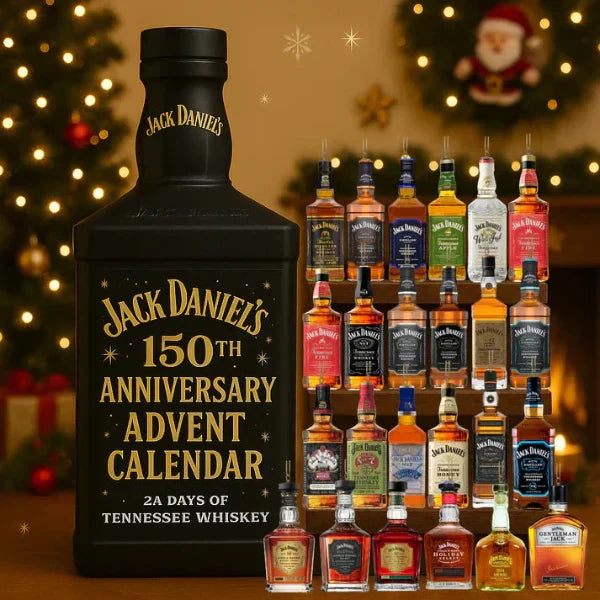 Magnifique cadeau de Noël: calendrier de l'Avent whisky 2025 pour adultes. Un présent de luxe et festif.