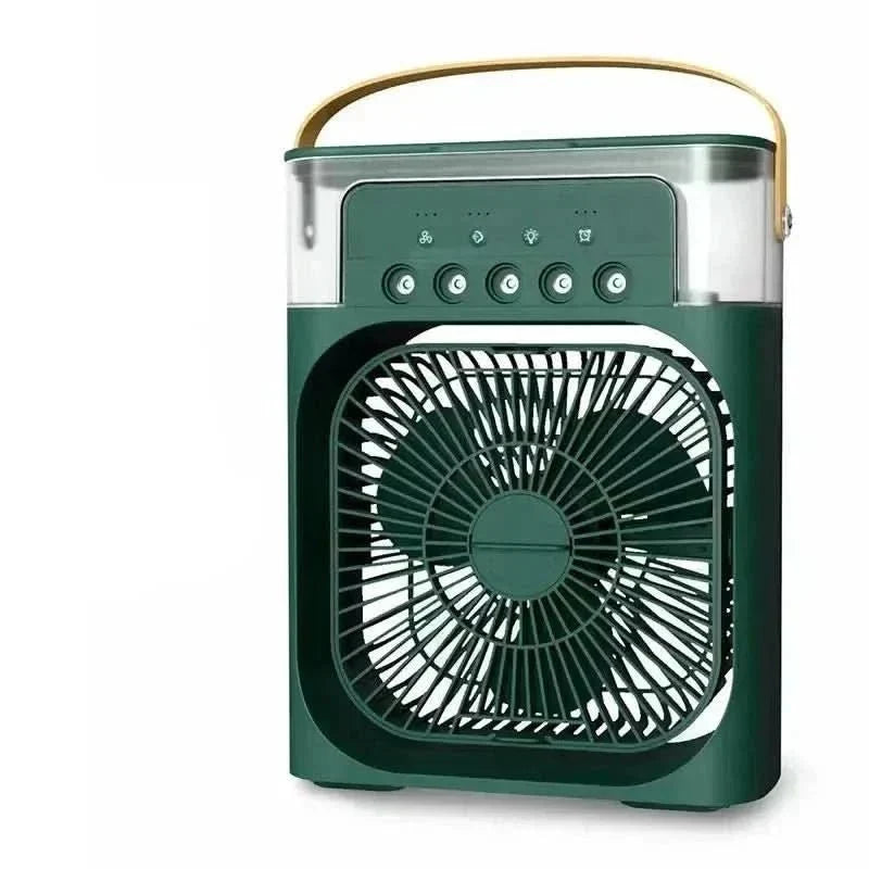 Ventilateur humidificateur USB portable, rafraîchit et purifie l'air de votre espace personnel.