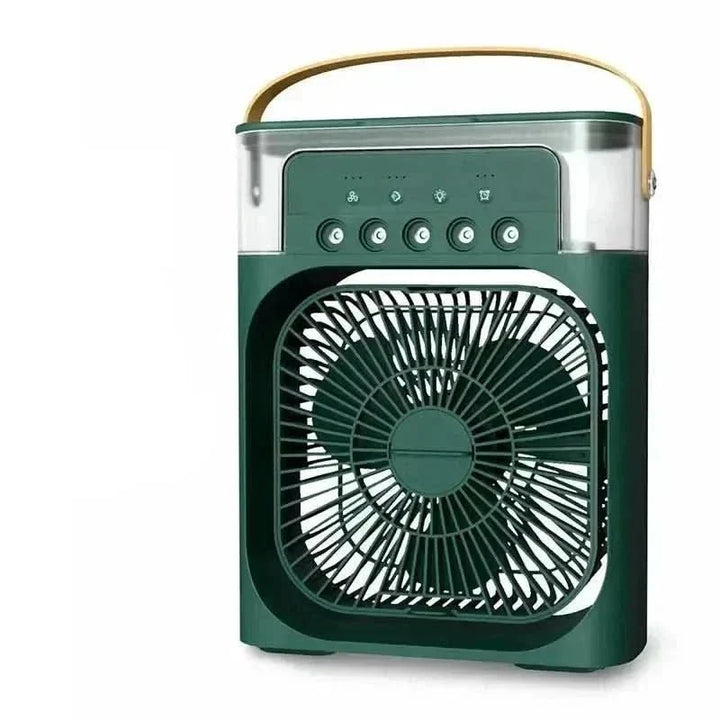 Ventilateur humidificateur USB portable, rafraîchit et purifie l'air de votre espace personnel.