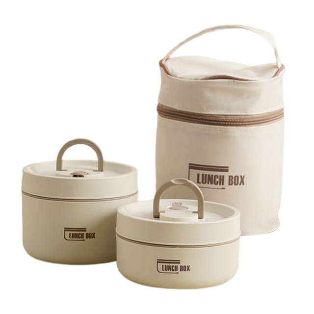 Lunchbox portable isotherme multicouche, pour conserver l'alimentation chaude au bureau.
