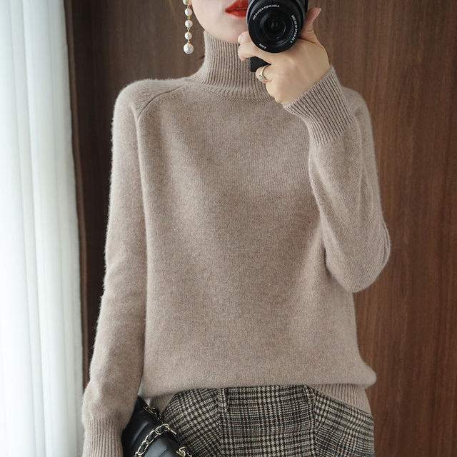 Pull chic et confortable col roulé Lina pour femme, parfait pour l'hiver.