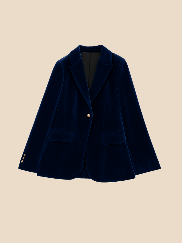Veste féminine élégante, blazer femme professionnel, col revers, pour un style intemporel au bureau.