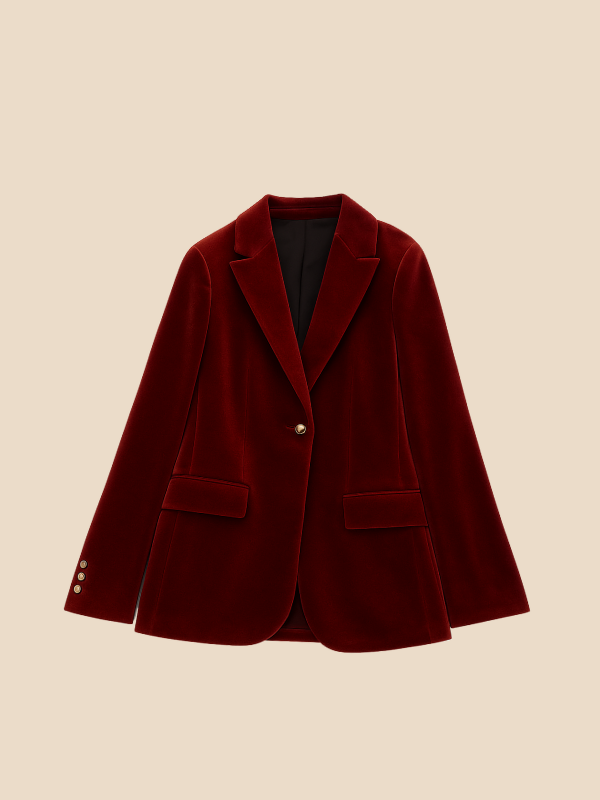 Veste blazer femme, chic et confortable, col revers, parfaite pour les réunions et le bureau.