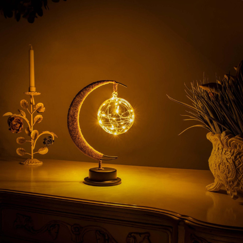 Lampe lune LED LunaSphere, éclairage doux, économie d'énergie, cadeau original et unique.