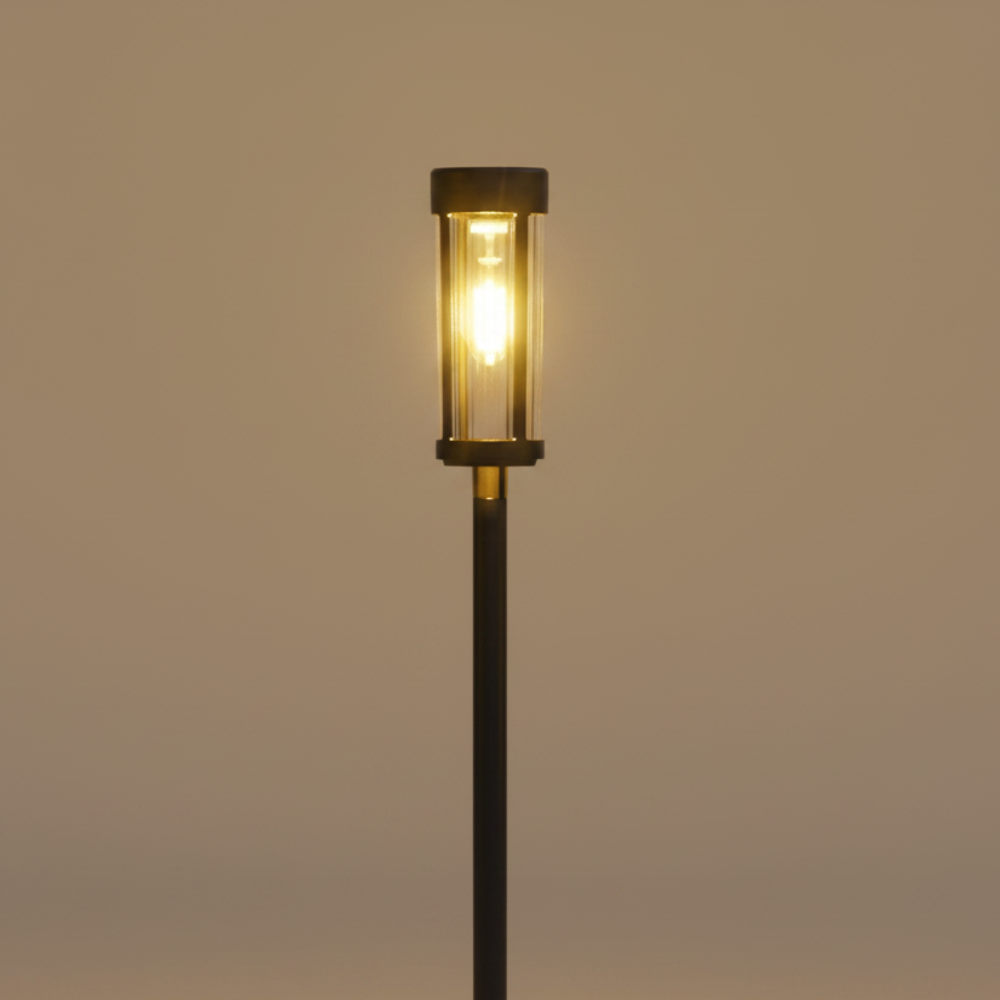 Piquet LED solaire pour jardin, un style élégant pour l'éclairage de chemin et la décoration extérieure.
