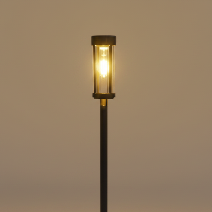 Piquet LED solaire pour jardin, un style élégant pour l'éclairage de chemin et la décoration extérieure.