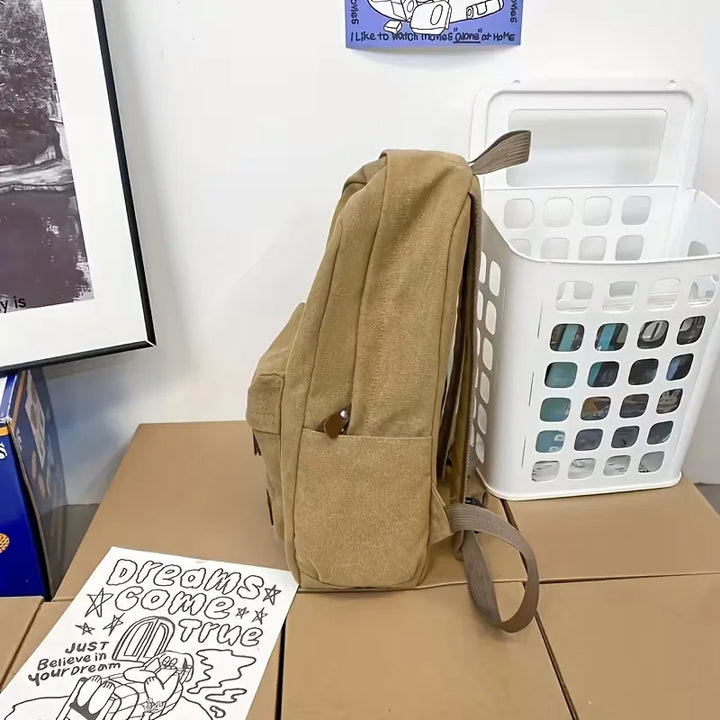 Sac à dos homme élégant pour voyage, en canvas robuste offrant une excellente organisation.