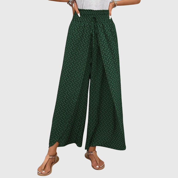 Pantalon palazzo femme polyvalent, taille haute, fluide. Pour un look élégant ou décontracté chic.
