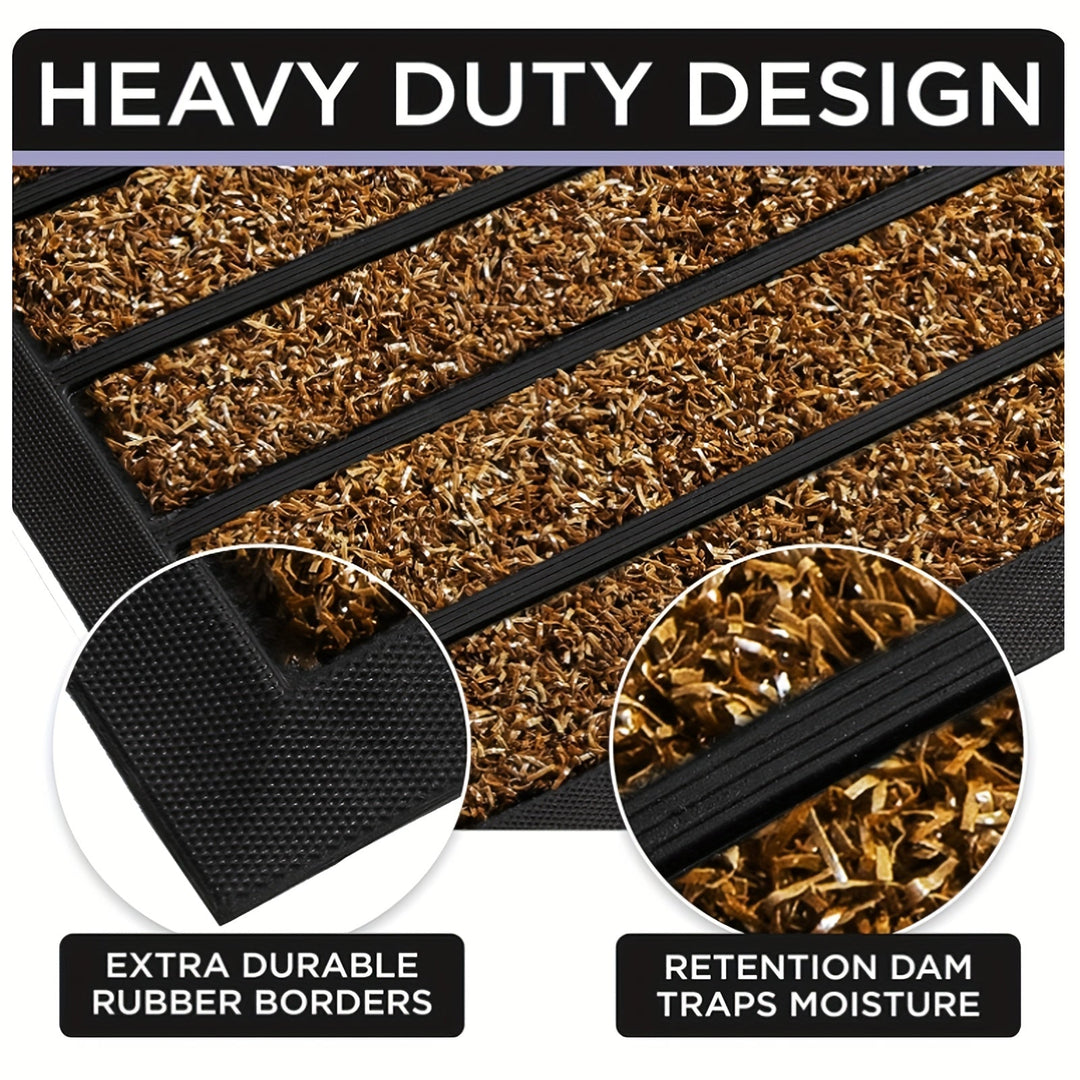 Tapis d'entrée anti-saleté, absorbant et facile à entretenir, parfait pour l'intérieur et l'extérieur, protège les sols.