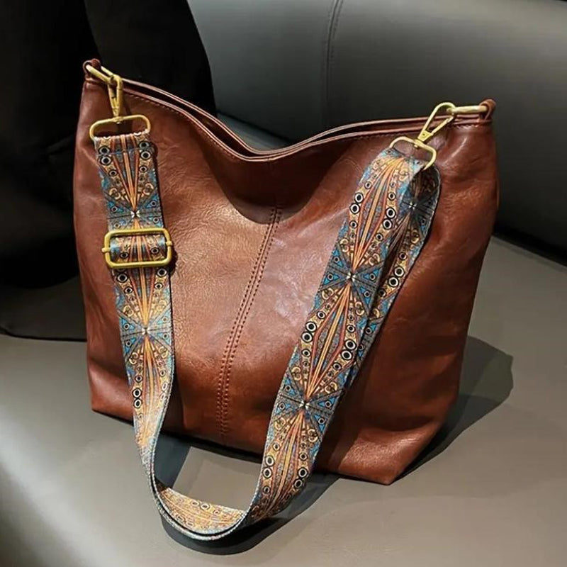 Sac bandoulière femme Wanda en cuir PU, élégant et compact pour un usage quotidien.