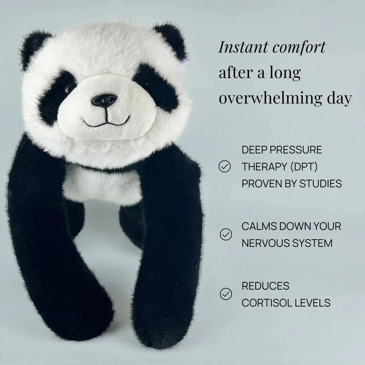 Douce peluche lestée Ours CalmCuddle, pour bien-être, concentration et un effet anti-stress.