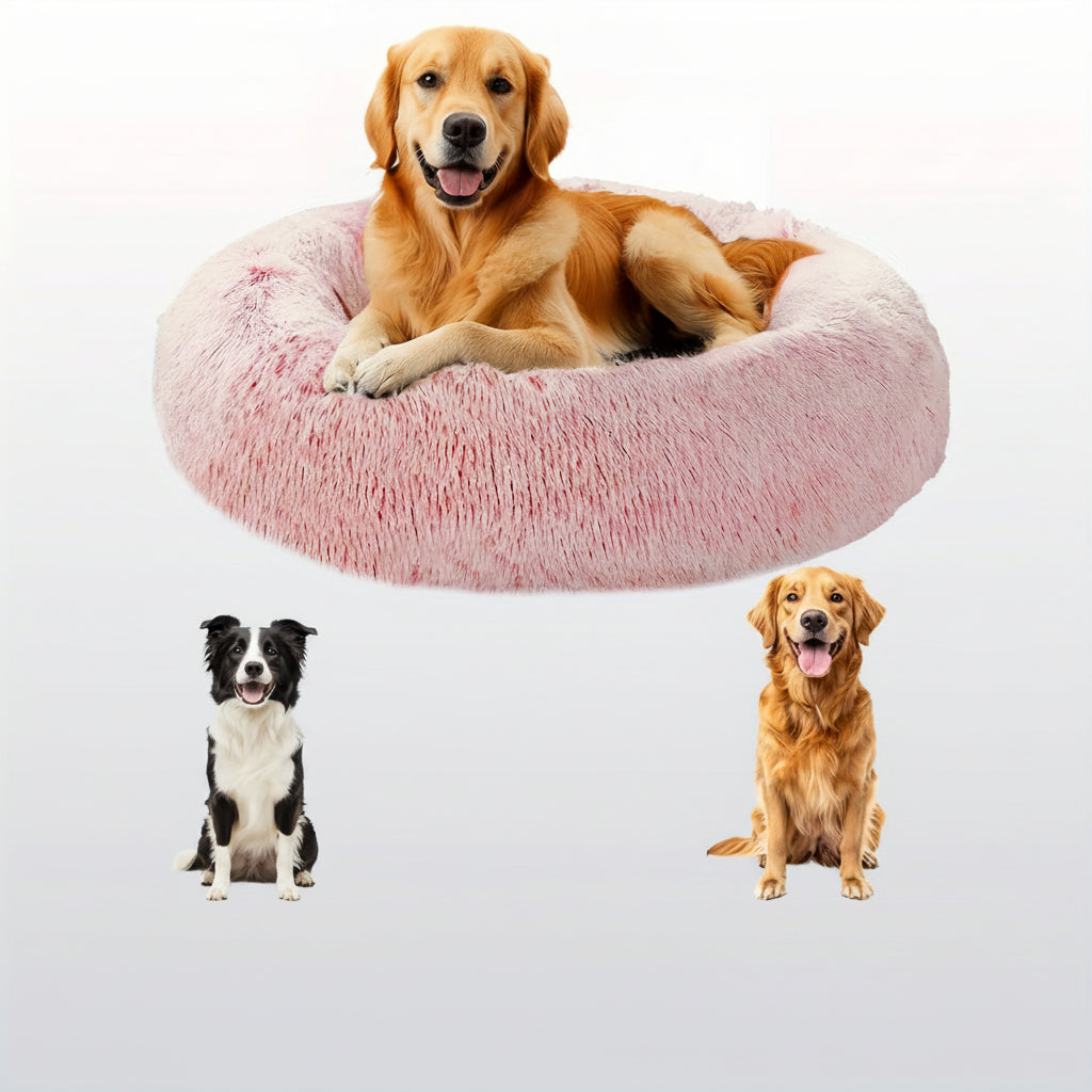 Lit panier en fausse fourrure, un coussin apaisant et confortable pour chiots et chatons.