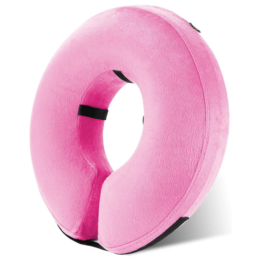 Collier gonflable confortable pour chiens et chats, protection anti-léchage, récupération douce.