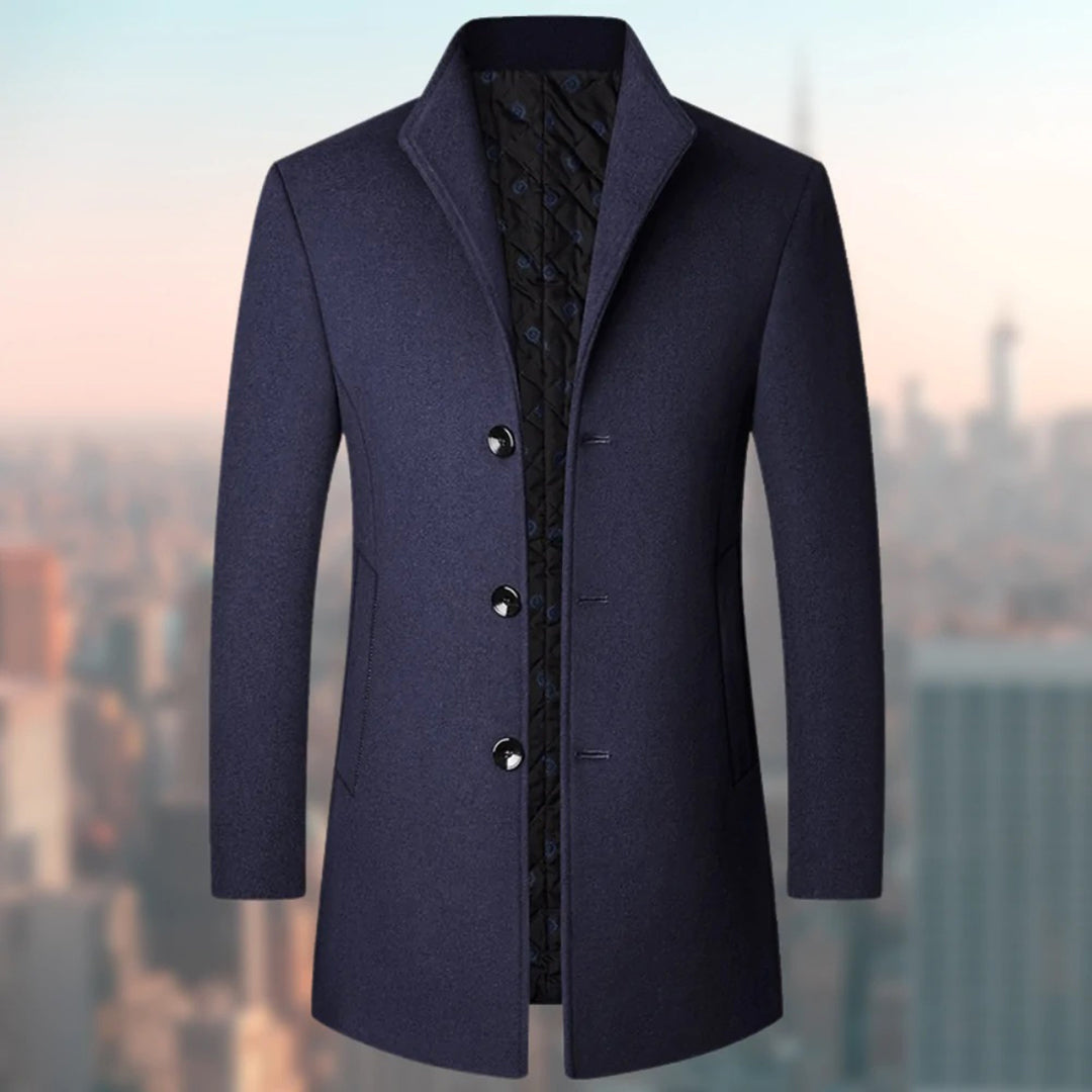 Manteau d'hiver homme Alex, élégant et chaud, idéal pour le froid urbain et la mode masculine.