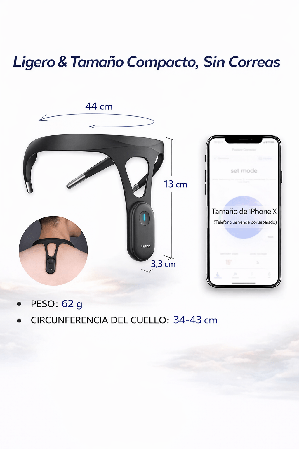 POSTUREGUARD SMART: CORRECTOR DE ESPALDA INTELIGENTE CON APP BLUETOOTH