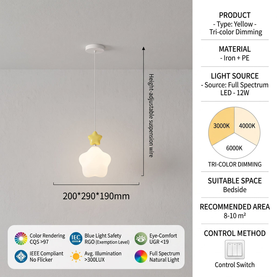 Lampe de plafond LED enfant en forme de nuage et étoiles, éclairage doux et décoratif.