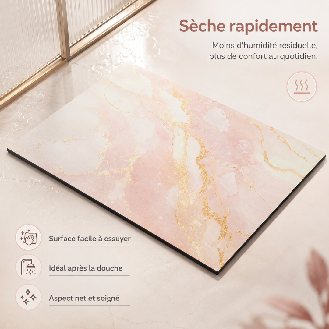 Tapis polyvalent DuraMat antidérapant. Parfait pour salle de bain, cuisine ou entrée de maison, sécurise vos pas.