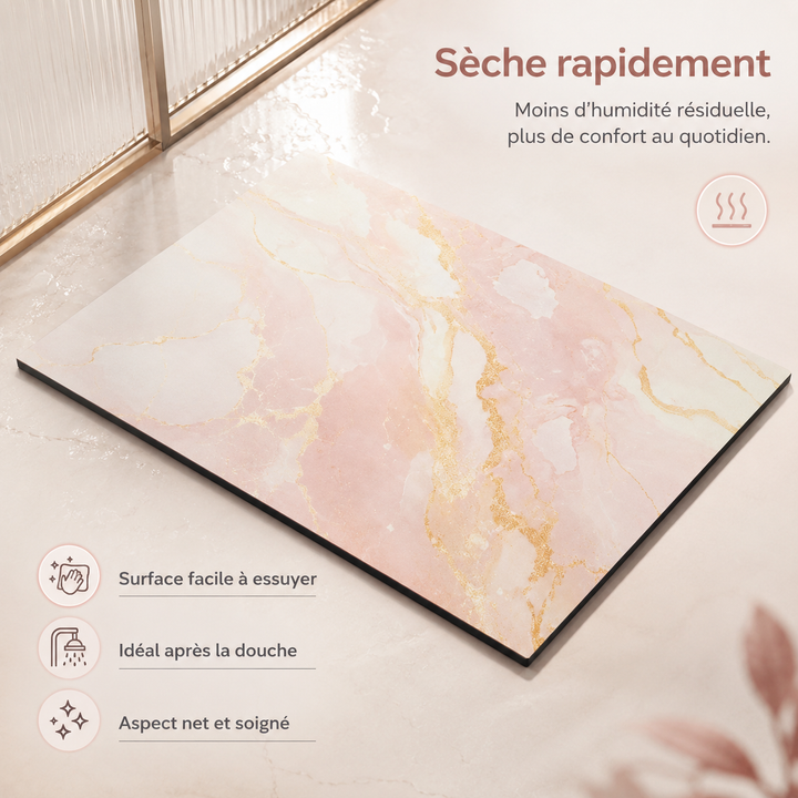 Tapis polyvalent DuraMat antidérapant. Parfait pour salle de bain, cuisine ou entrée de maison, sécurise vos pas.