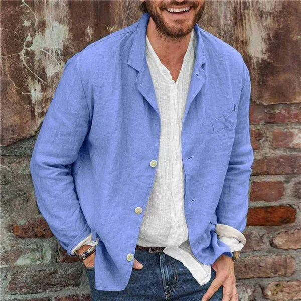 Vêtement polyvalent pour homme: veste légère coupe droite, un essentiel de la mode masculine printemps-automne.