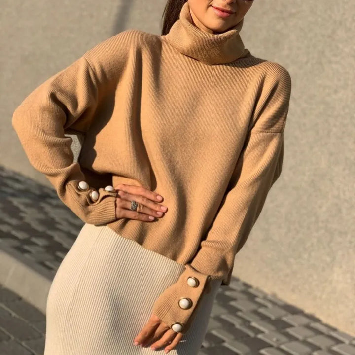 Pull ample femme pour l'hiver, style décontracté chic, confortable et moderne pour toutes occasions.