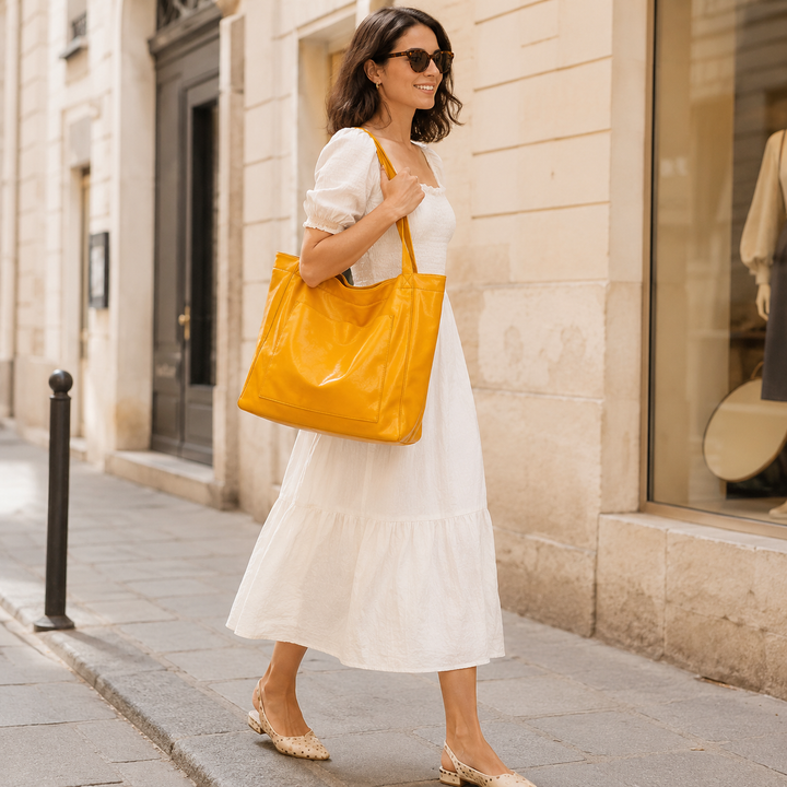 Sac chic Elegancia vintage pour femme, grand fourre-tout idéal pour un usage polyvalent.