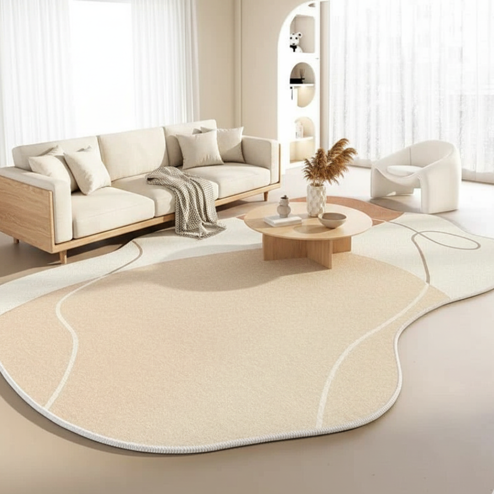 Tapis moderne Novara pour salon, géométrique japonais, moelleux et sécurisé.