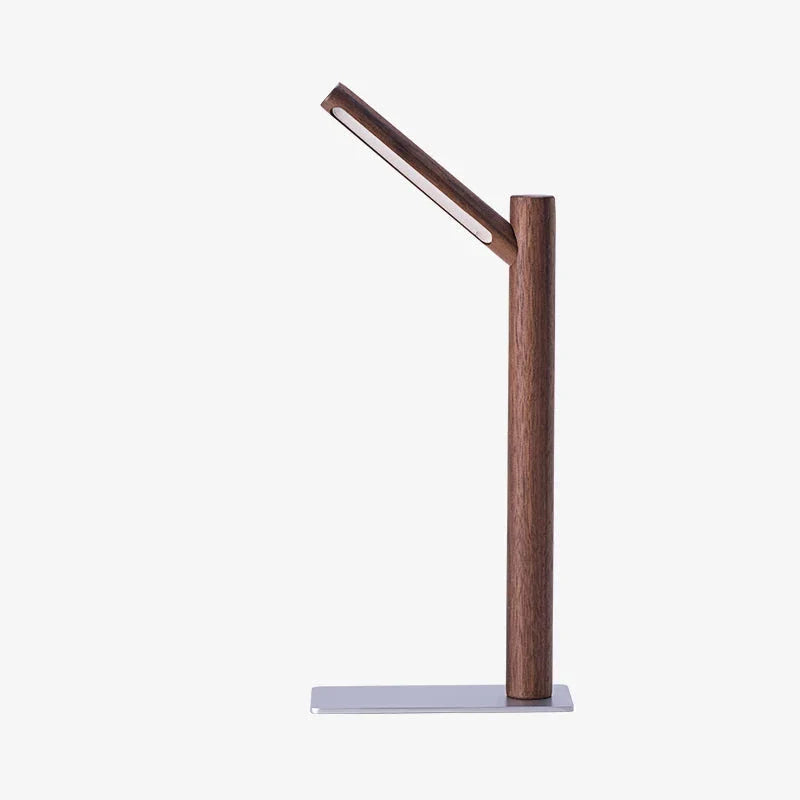 Éclairage de bureau LED ajustable Flexura pour travail & lecture. Design moderne en noyer/hêtre, confort visuel.
