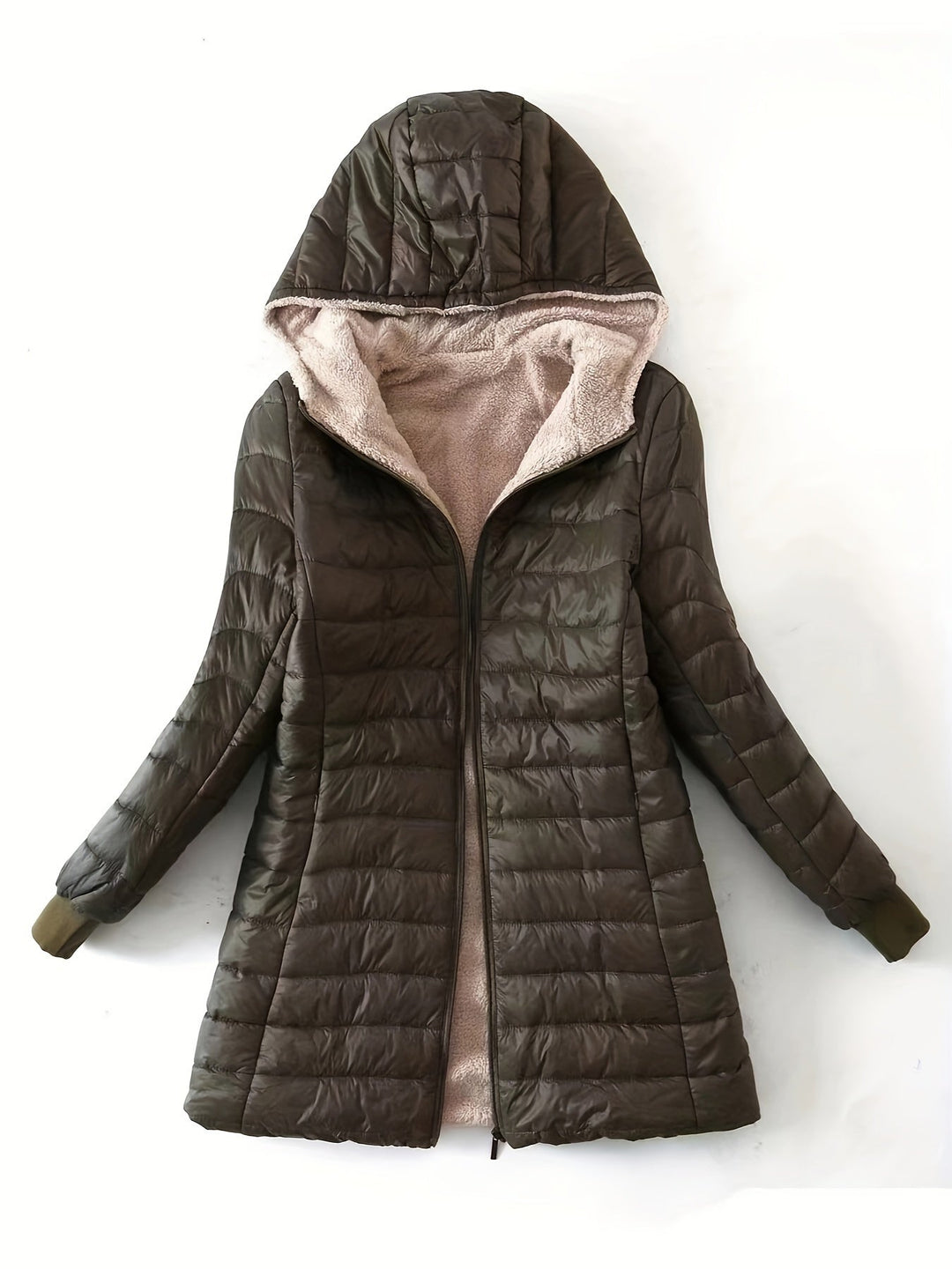 Manteau femme élégant et polyvalent, long, imperméable et chaud, avec une coupe droite confortable pour l'hiver.