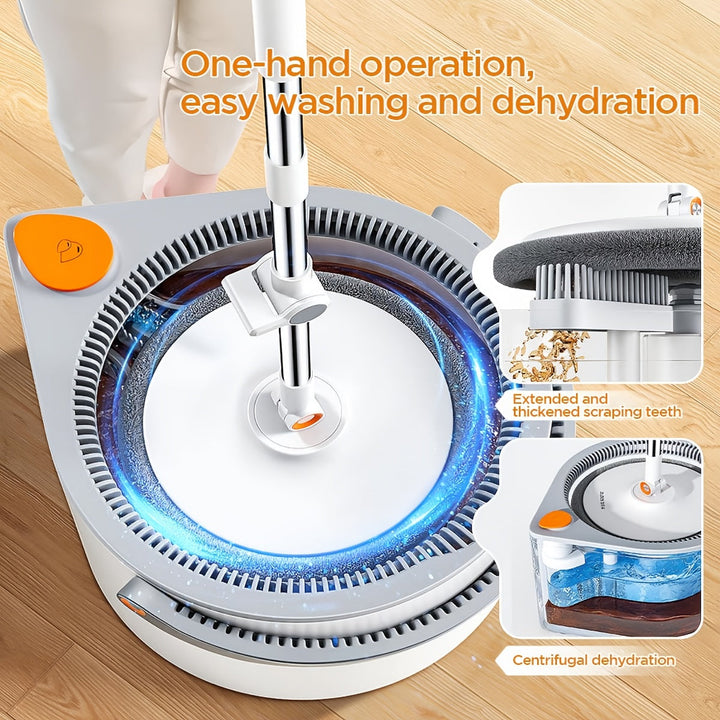 Mop FlexiClean en microfibre pour un nettoyage des sols ultra-absorbant et sans traces. Idéal pour la maison.