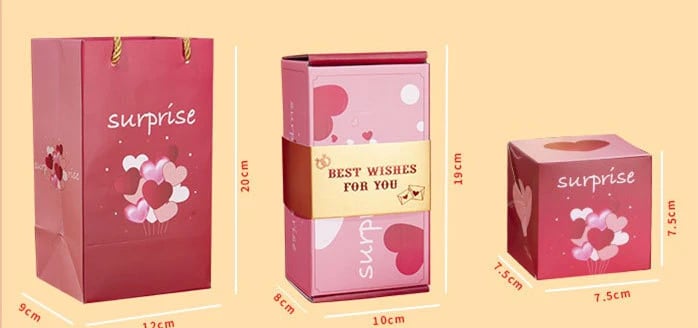 Boîte surprise pour photos et souvenirs, coffret cadeau personnalisable pour des fêtes mémorables.